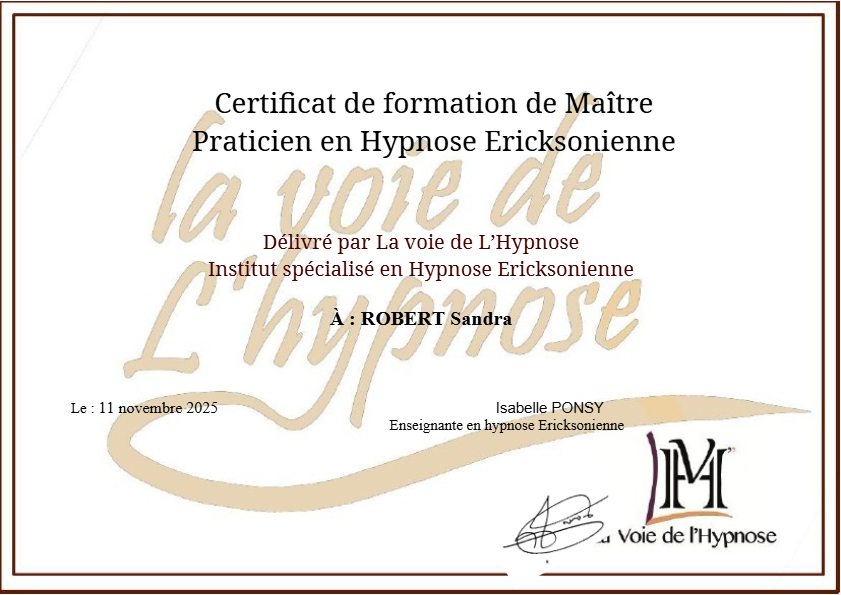 photo diplome Sandra ROBERT 