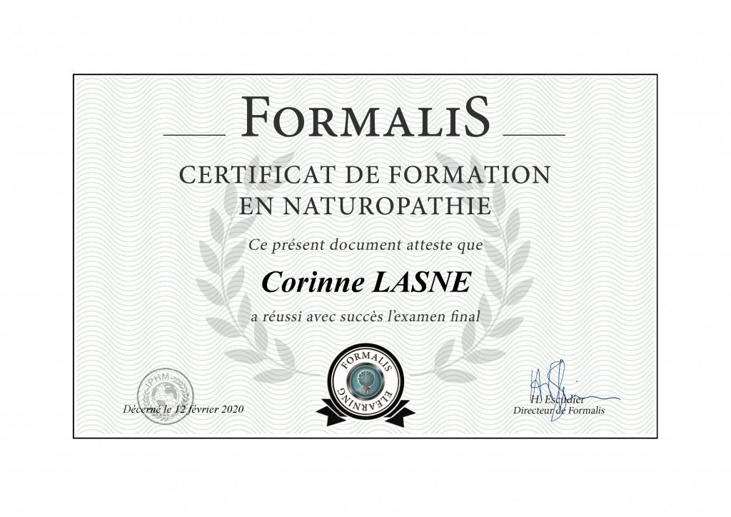 photo diplome Corinne LASNE-LEBRUN