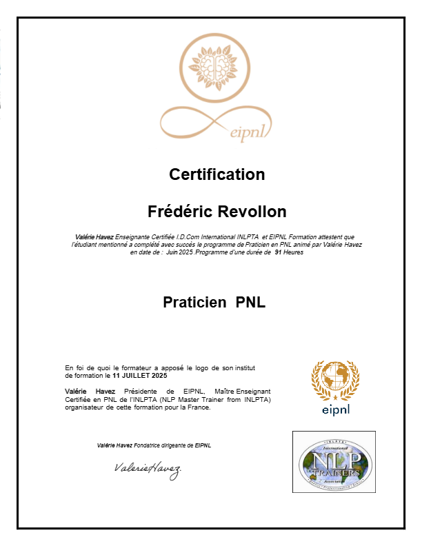 photo diplome Frédéric Revollon