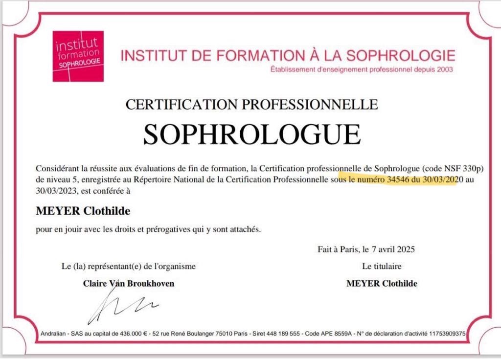 photo diplome Clothilde Meyer