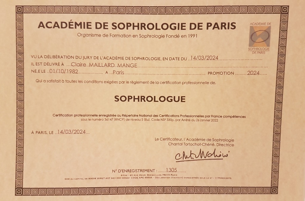 photo diplome Claire Mangé