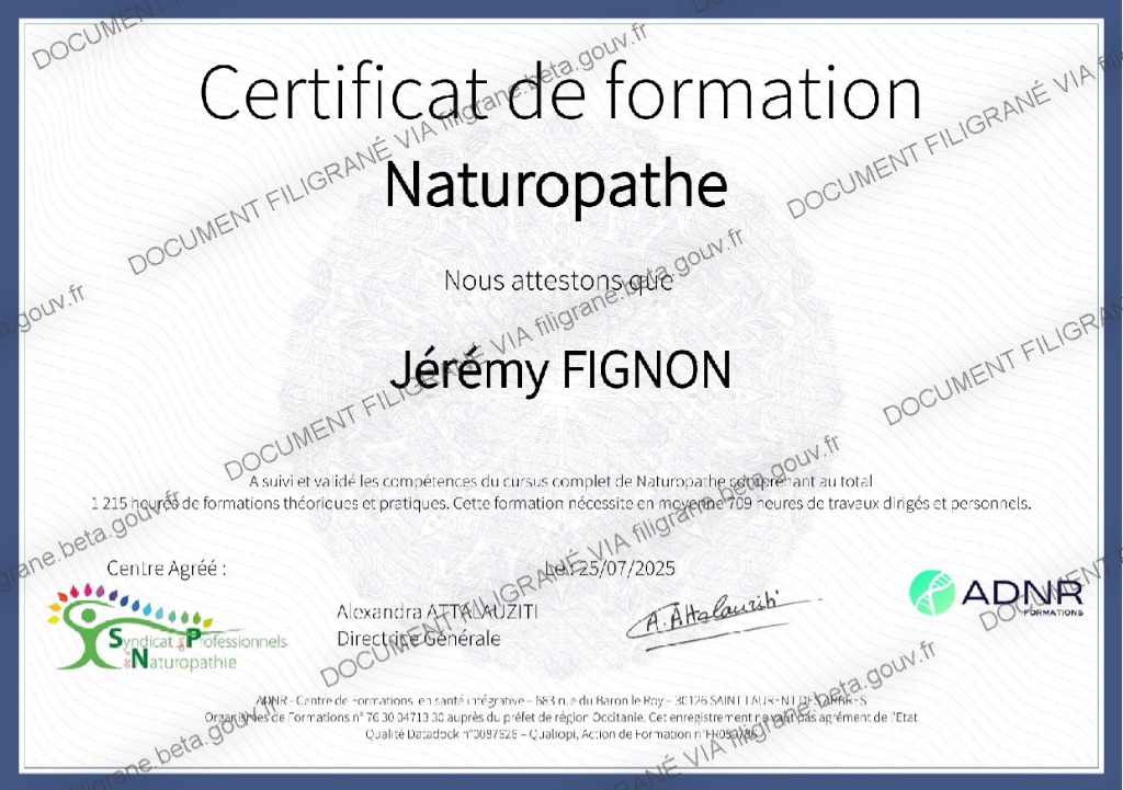 photo diplome Jérémy Fignon