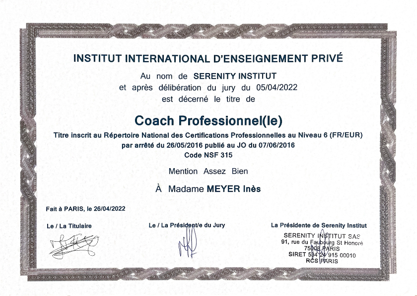 photo diplome Inès BELLAMARAH