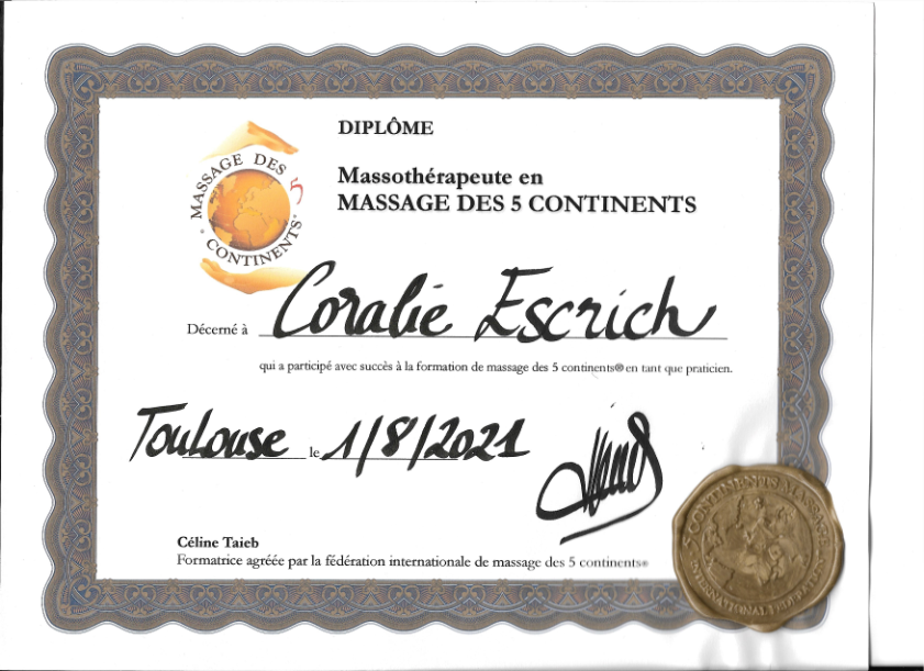 photo diplome Coralie Escrich