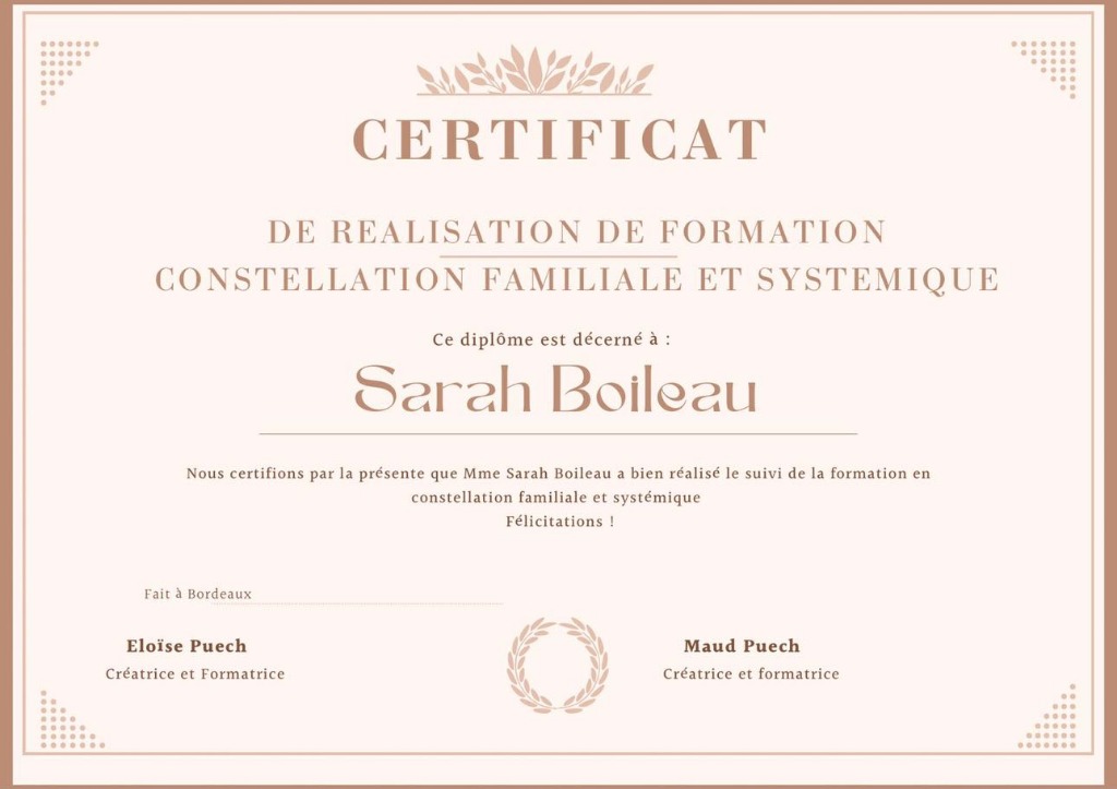photo diplome Sarah Boileau