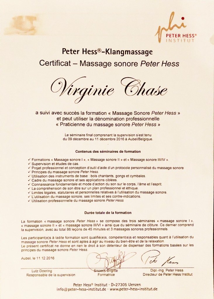 photo diplome Virginie Chase