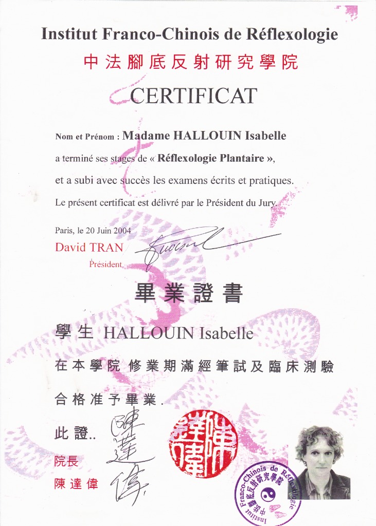 photo diplome Isabelle Rimbaud