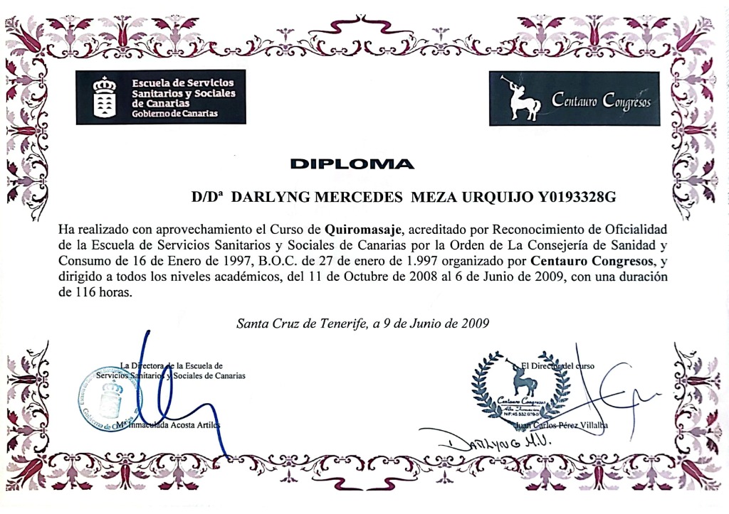 photo diplome Entre les Mains de Darlyng