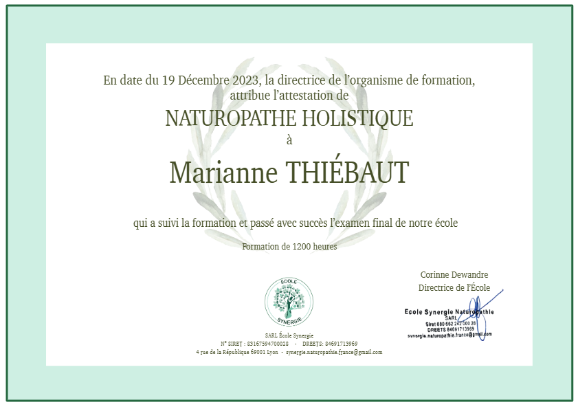 photo diplome Marianne THIEBAUT