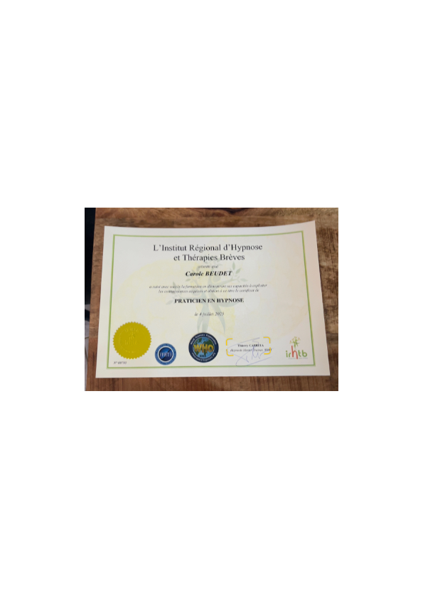 photo diplome Carole BEUDET