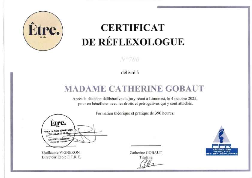 photo diplome Catherine Gobaut