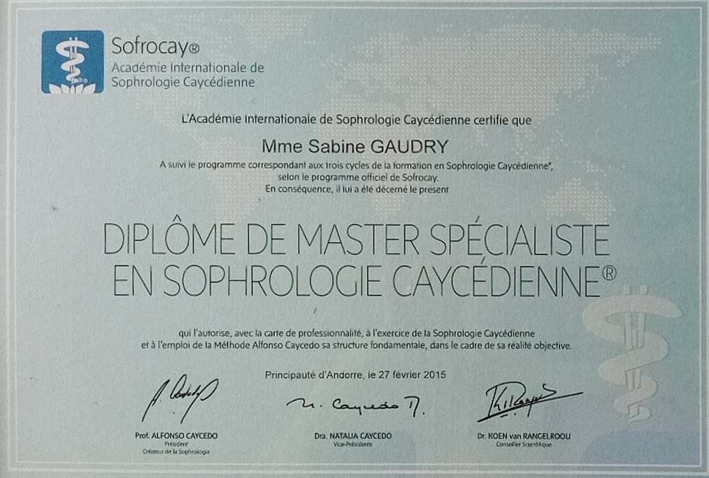 photo diplome Gaudry Sabine