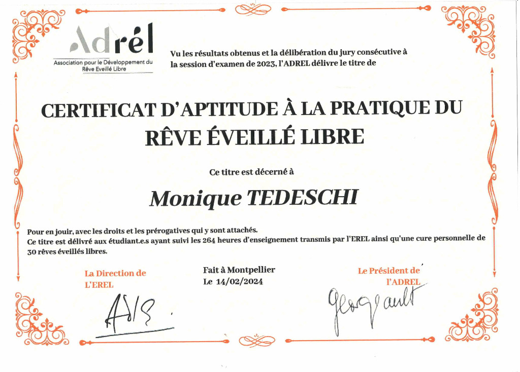 photo diplome Monique Tedeschi