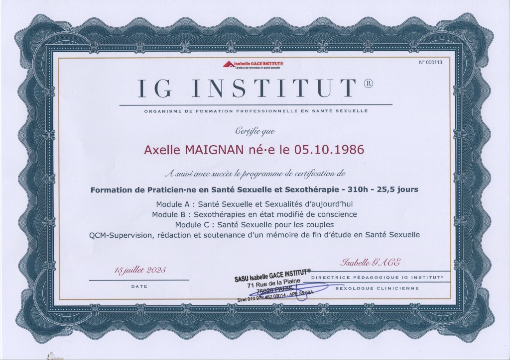 photo diplome Axelle Maignan 