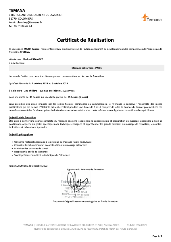 photo diplome Marion Estanove