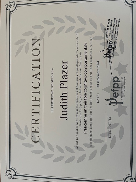 photo diplome Judith Plazer
