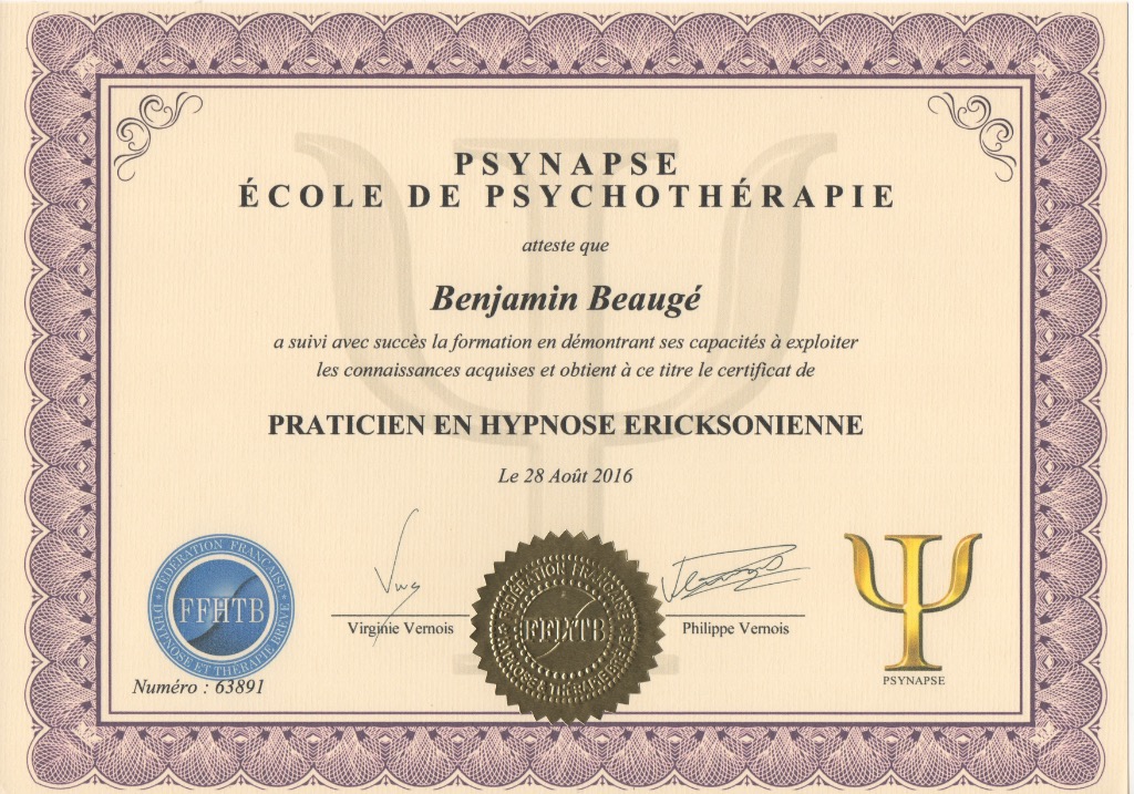 photo diplome Benjamin BEAUGÉ