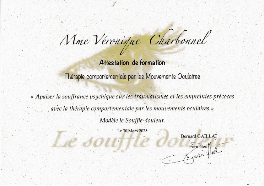 photo diplome Véronique Charbonnel