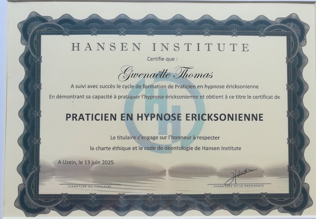 photo diplome Gwénaëlle THOMAS