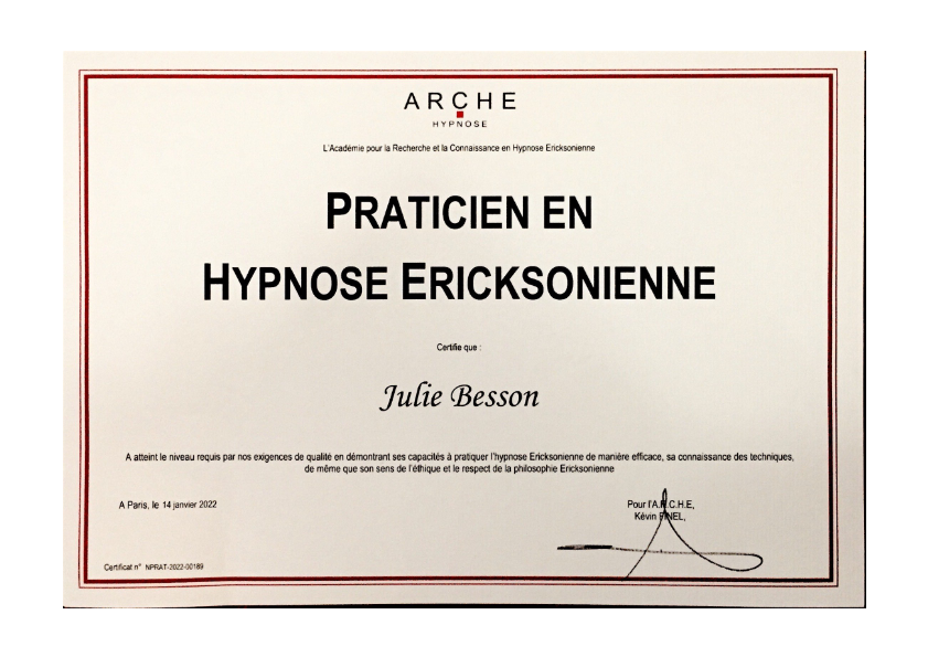 photo diplome Julie Besson