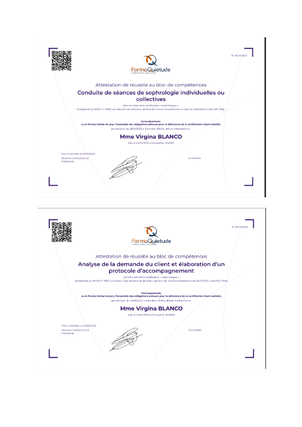 photo diplome Virginia Blanco