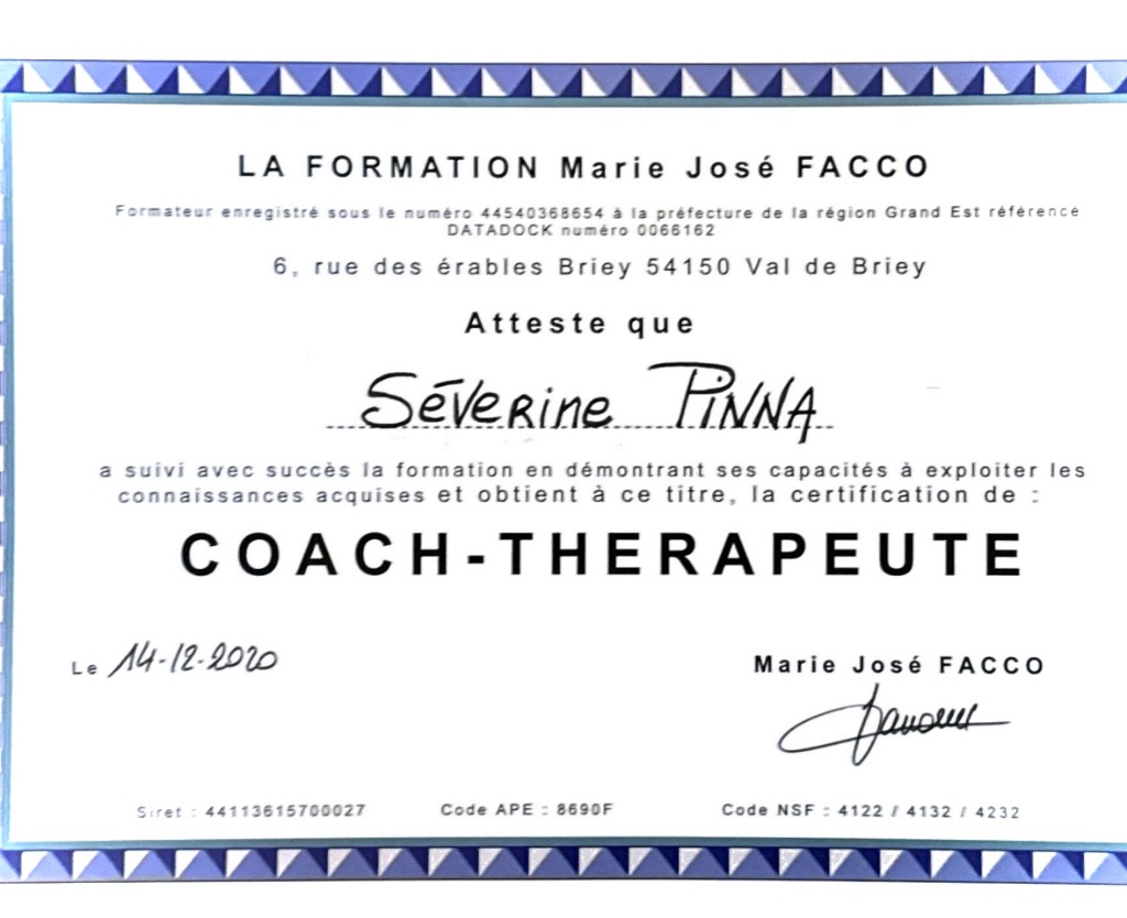 photo diplome Séverine Pinna