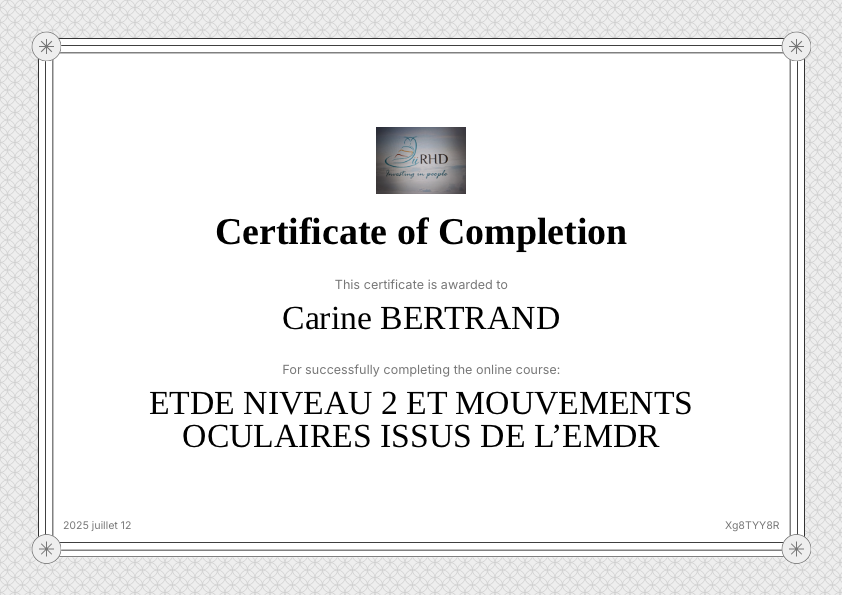 photo diplome Carine BERTRAND 