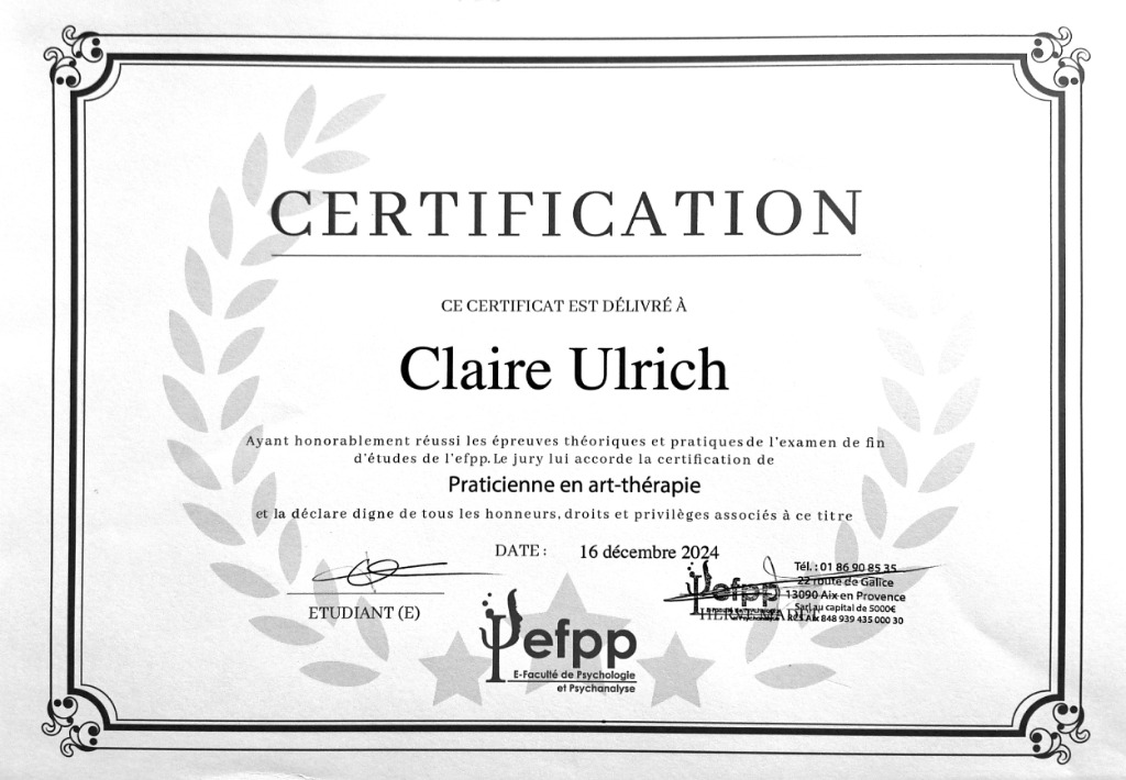 photo diplome Claire ulrich