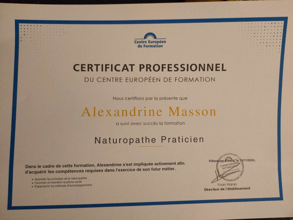 photo diplome Alexandrine Masson 