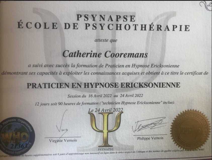 photo diplome Catherine Cooremans