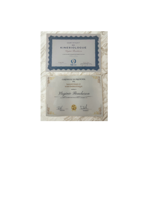 photo diplome Virginie Boucheron Énergie de vie 