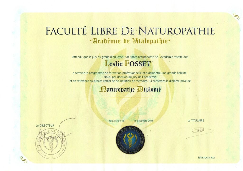 photo diplome Leslie FOSSET