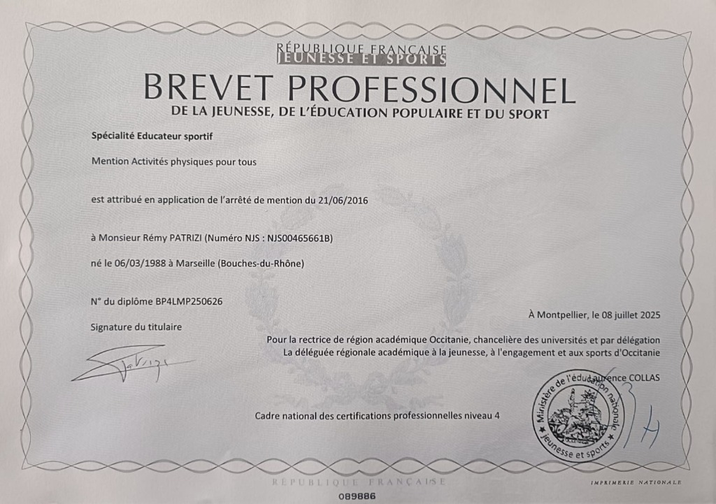 photo diplome Rémy PATRIZI