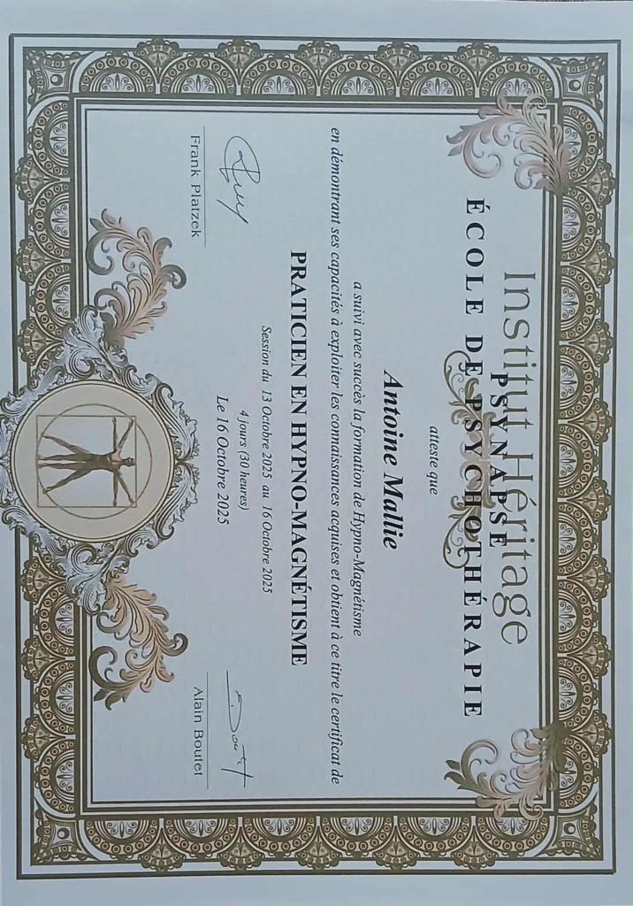 photo diplome MALLIE Antoine