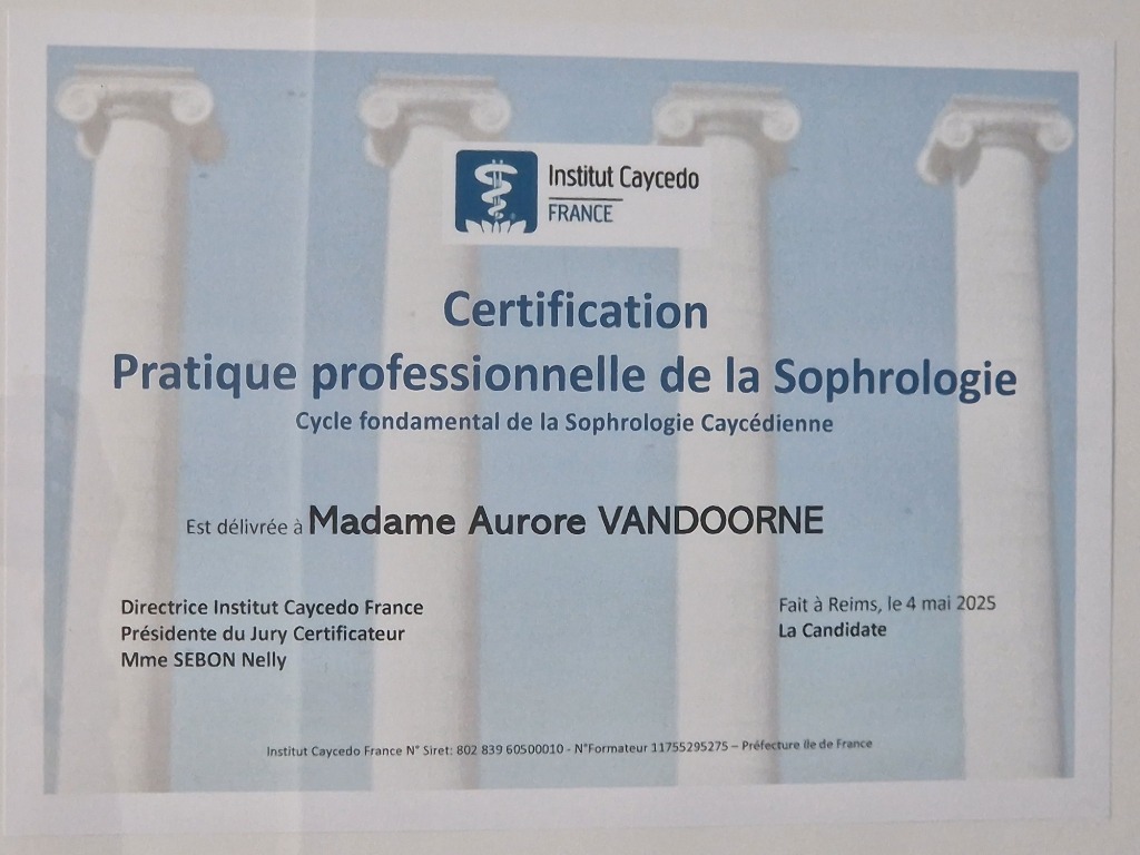 photo diplome Aurore Vandoorne