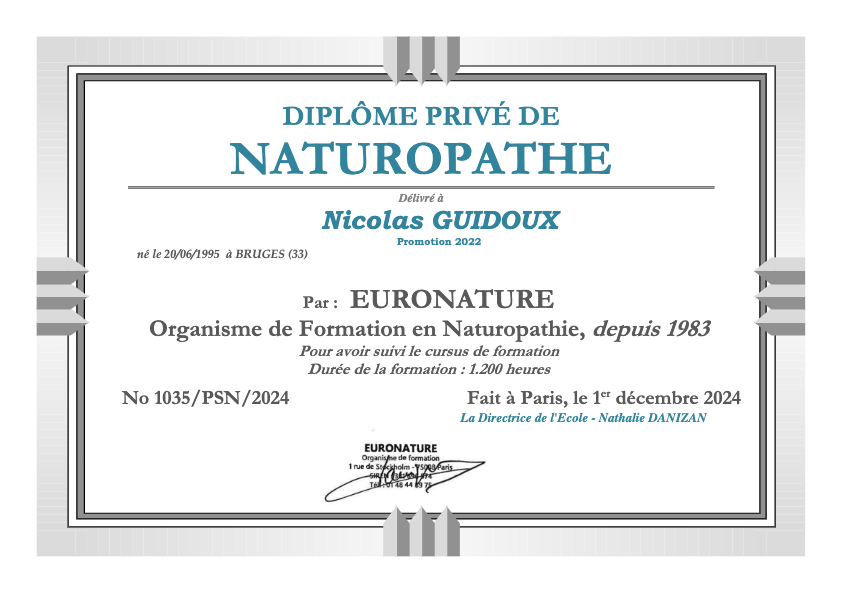photo diplome Nicolas Guidoux