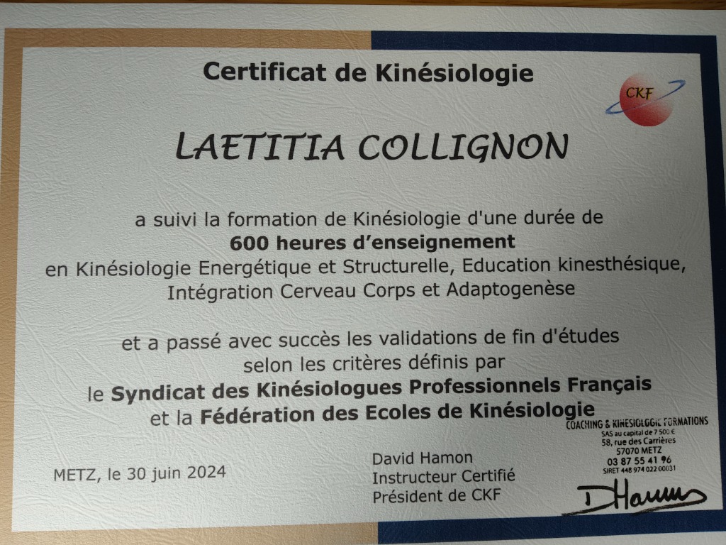 photo diplome Laetitia Collignon
