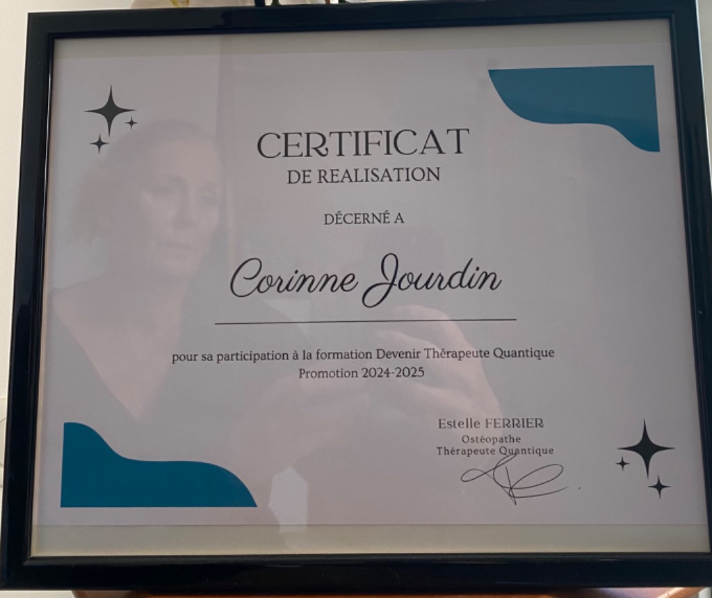 photo diplome L’essence du Soin Quantique