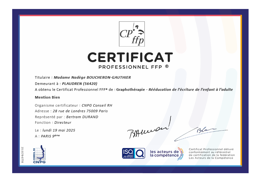 photo diplome GRAPHO EVOLUTION