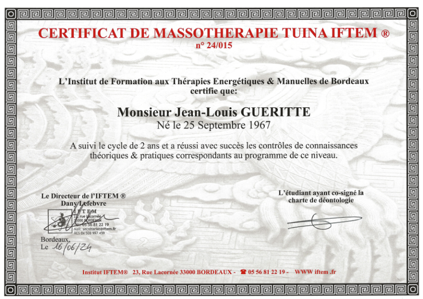 photo diplome Jean-Louis Guéritte