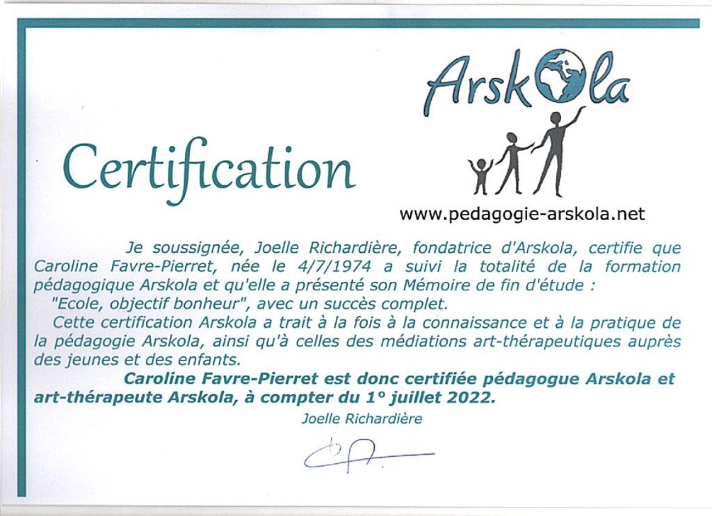 photo diplome Caroline Faivre-pierret