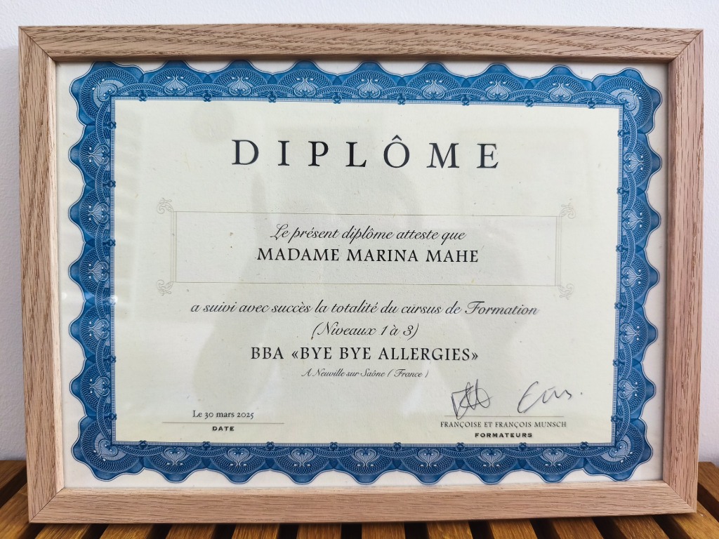 photo diplome Marina MAHE