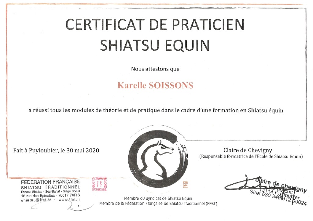 photo diplome Karelle SOISSONS - eKiKare
