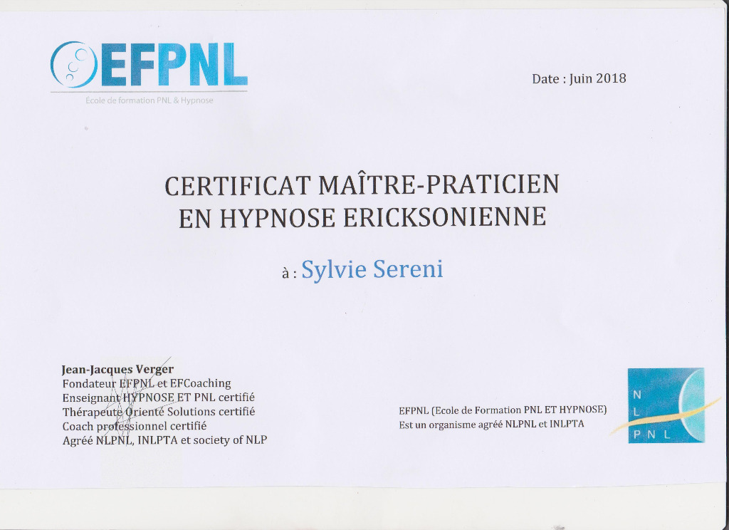 photo diplome SYLVIE SERENI