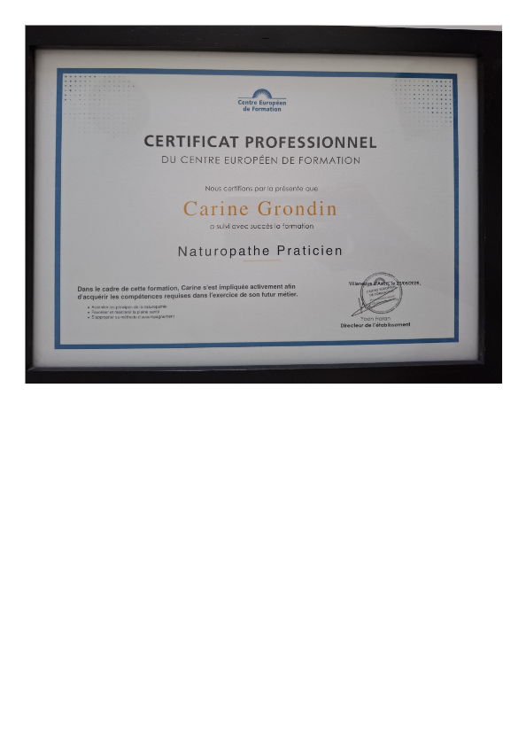 photo diplome Carine Grondin