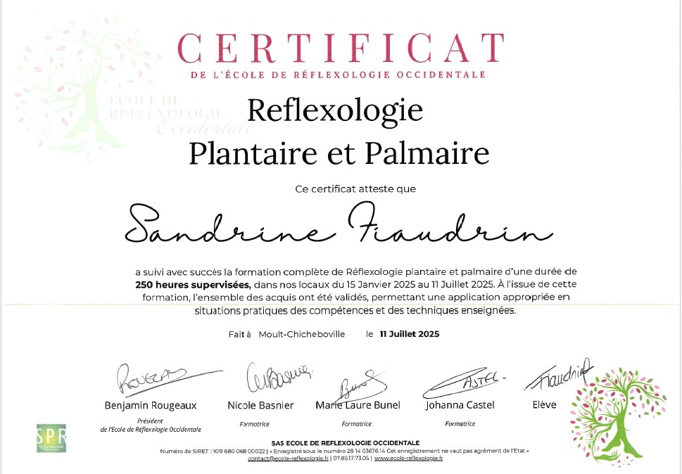 photo diplome Fiaudrin Sandrine