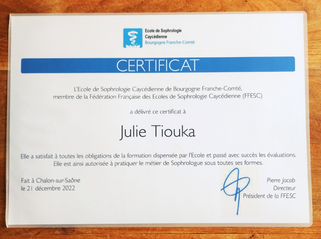 photo diplome Julie Tiouka