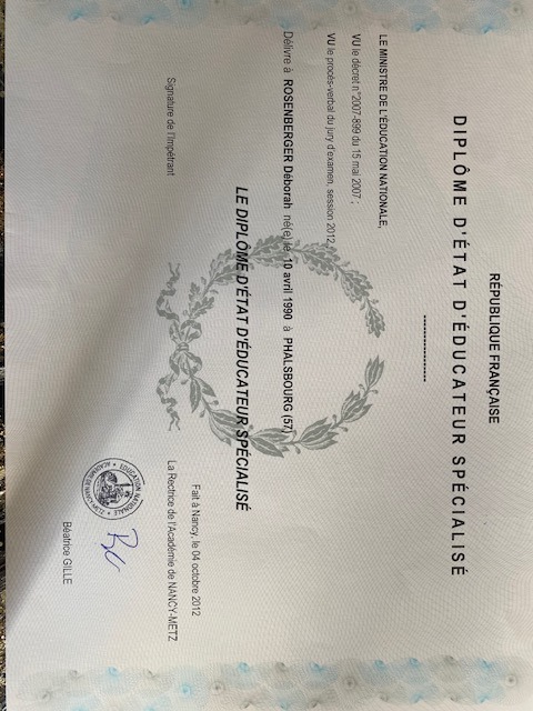 photo diplome ROSENBERGER DEBORAH