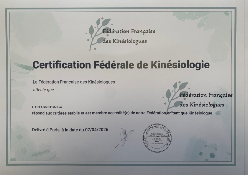 photo diplome Mélissa Castagnet Centre Leika