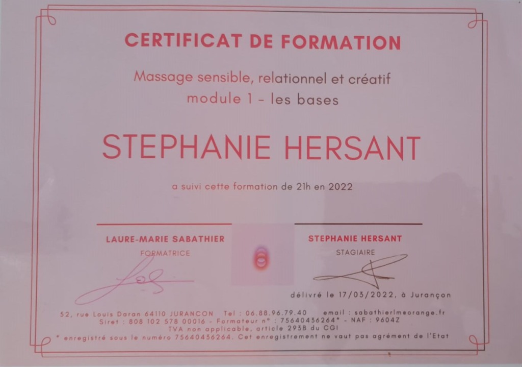 photo diplome Stéphanie Hersant